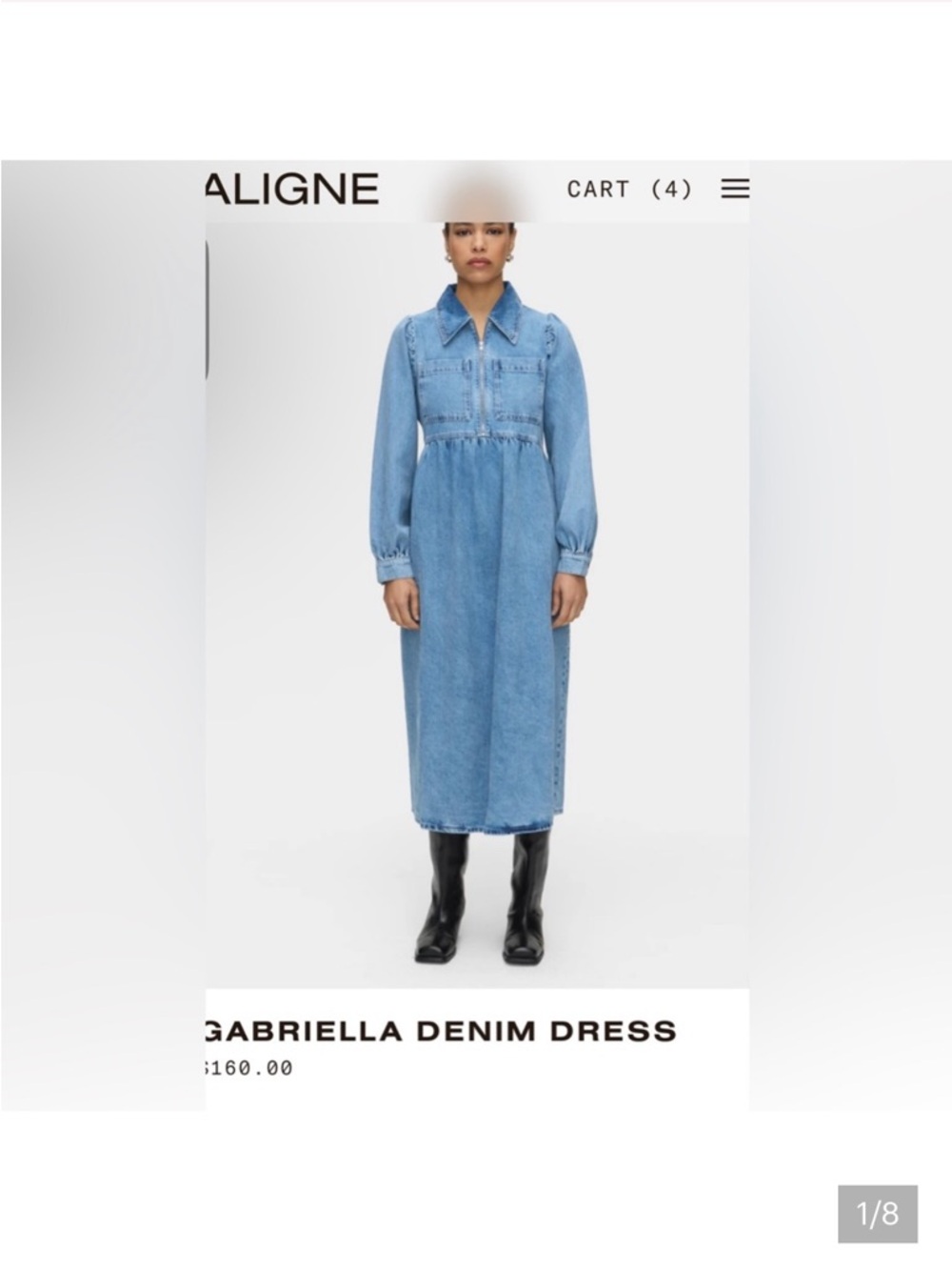 Aligne Gabriella Denim Midi Dress